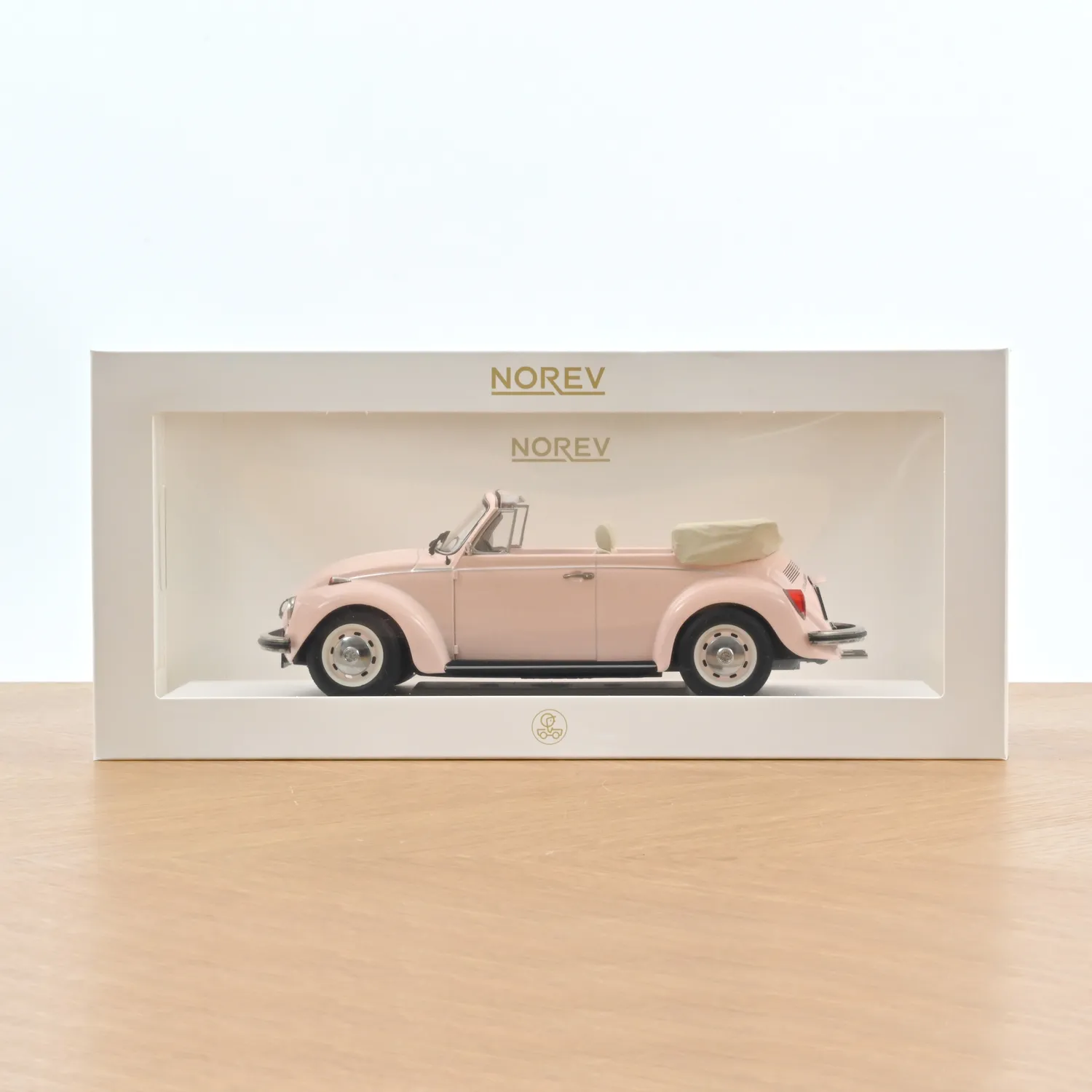 Norev VW 1303 Coccinelle Cabriolet 1972 miniature 1/18 rose