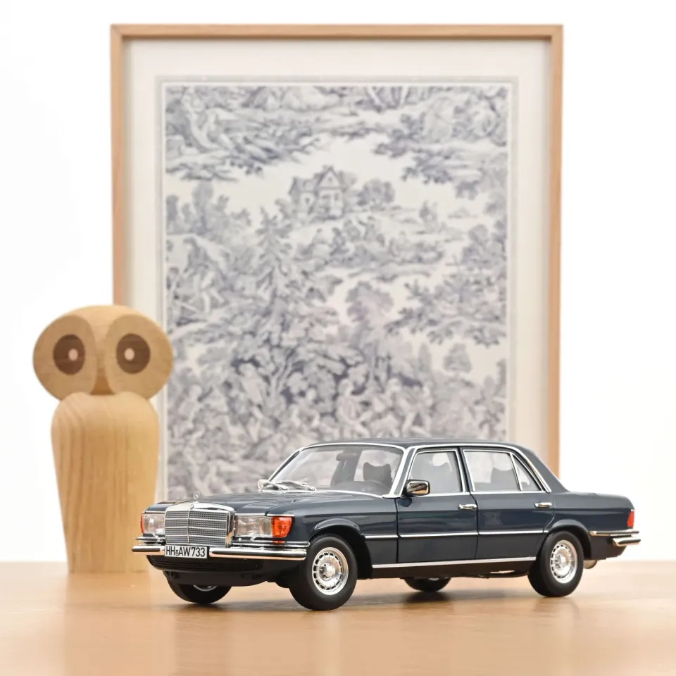 Norev Mercedes 350 SEL 1979 miniature 1/18 bleu Hansa
