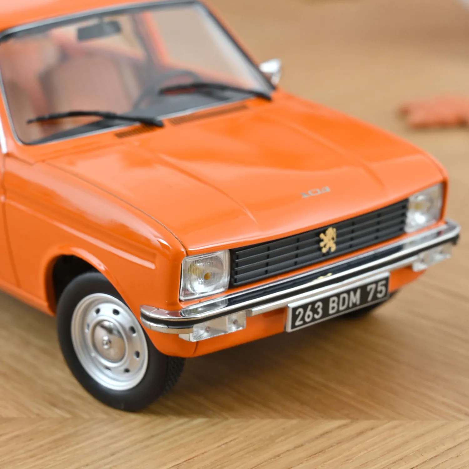 Norev Peugeot 104 GL 1977 voiture miniature 1/18 orange 300 pcs