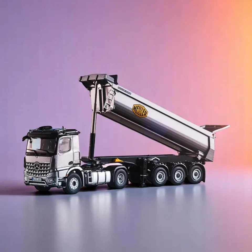 NZG Mercedes-Benz Arocs Meiller camion miniature 1:50 gris