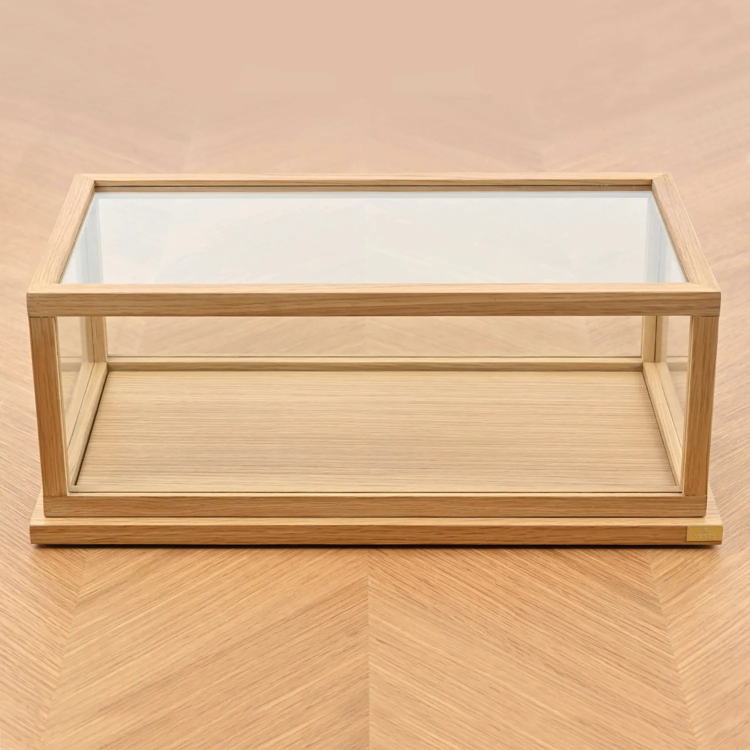 Norev boîte vitrine verre chêne FSC 1/12