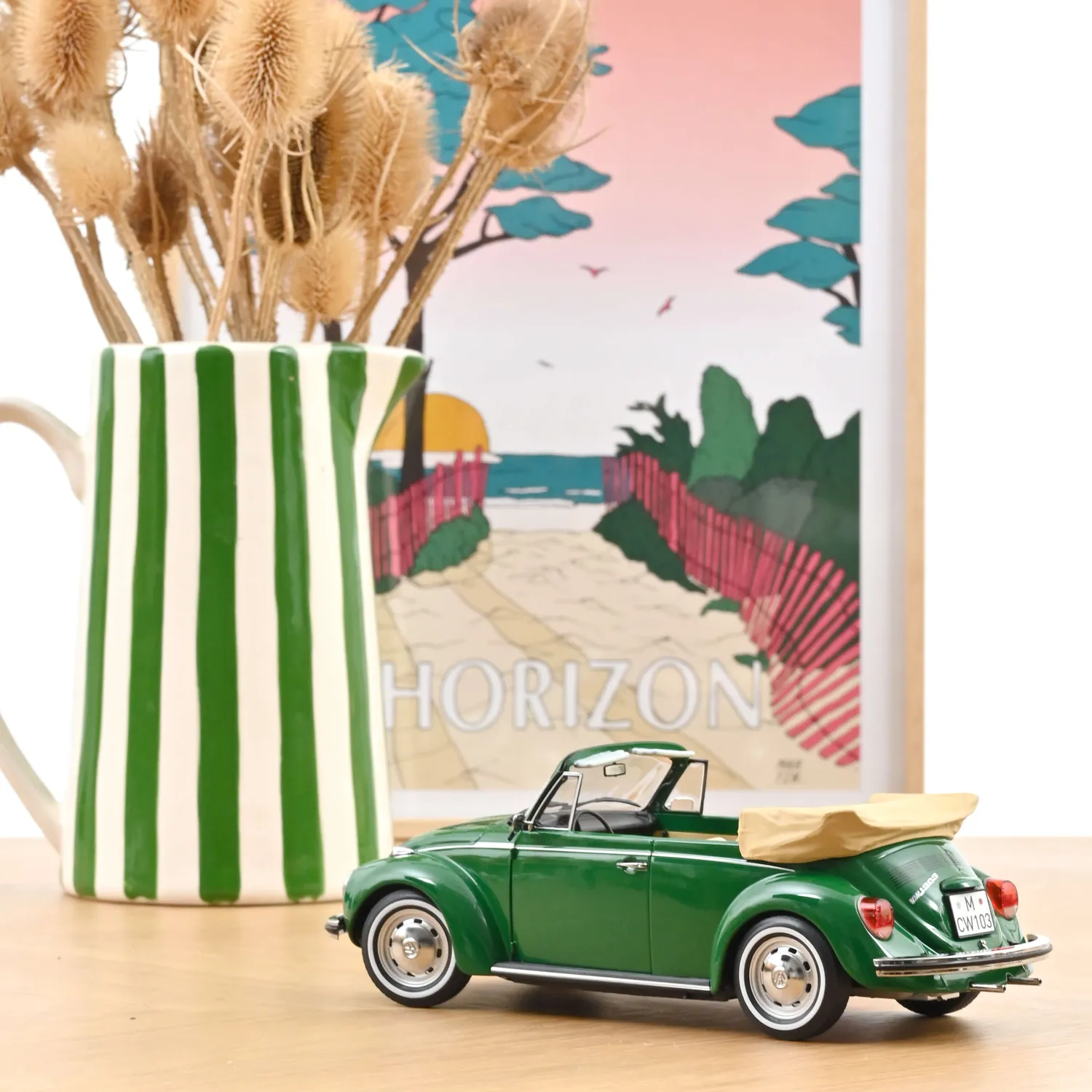 Norev VW 1303 Cabriolet 1972 miniature 1/18 vert 200pcs