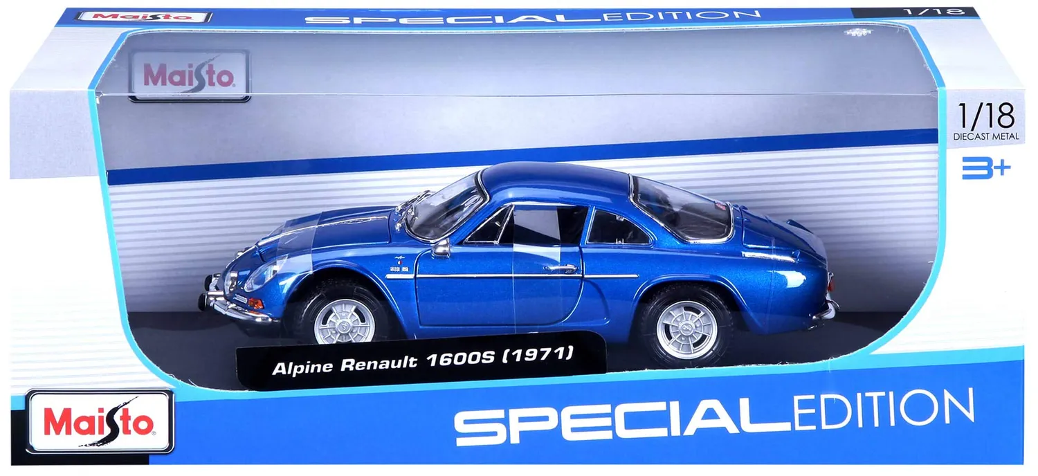 Maisto Alpine Renault 1600 S Stradale 1971 voiture miniature 1/18 bleue