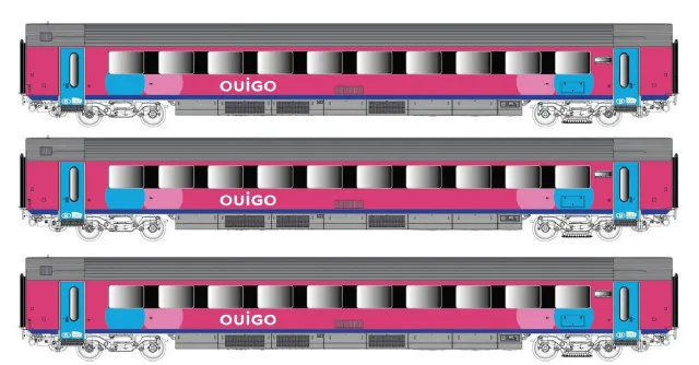 MINIS I11 OUIGO coffret 3 voitures voyageurs A+B+B Ep VI