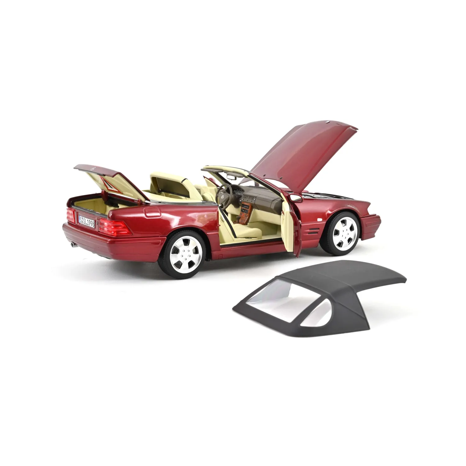 Norev Mercedes-Benz SL 500 1999 miniature 1/18 rouge métallisé