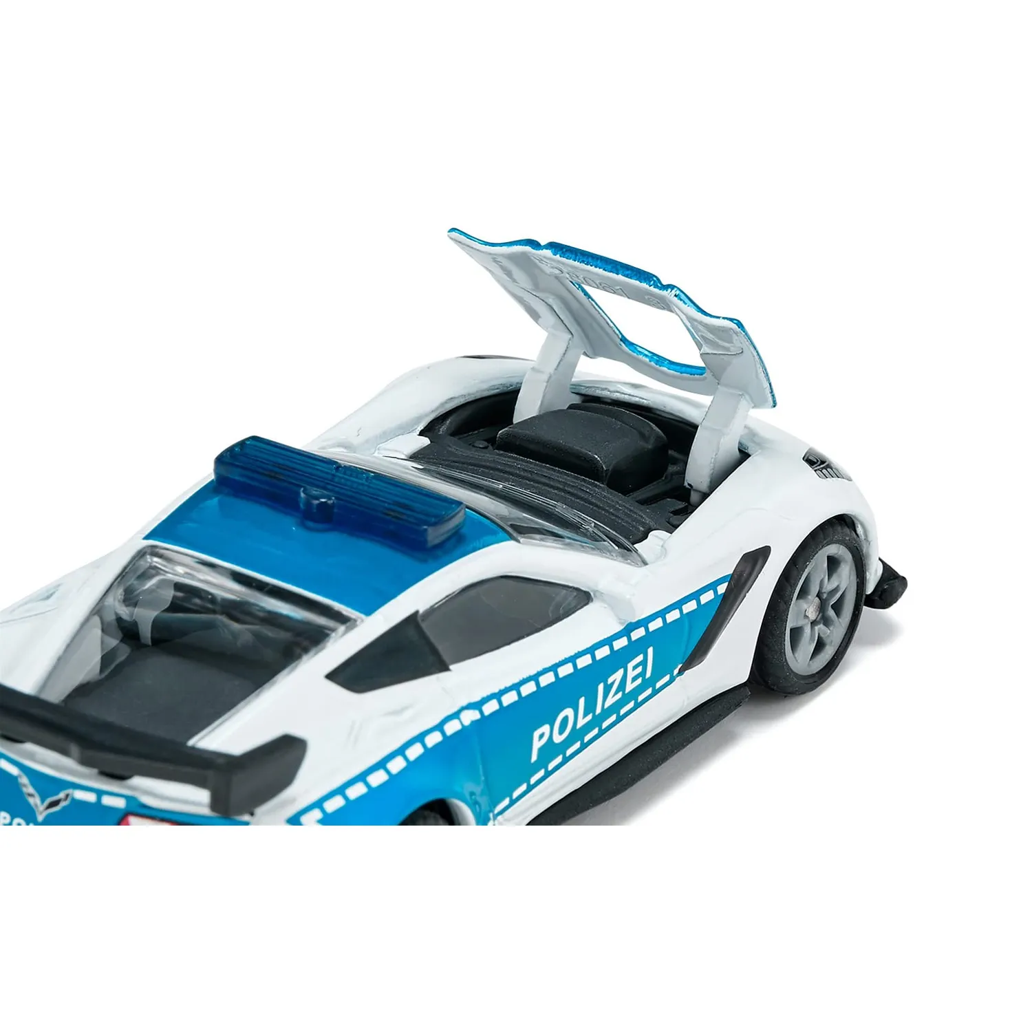 Siku Super 1525 Corvette ZR1 Voiture de police bleu/blanc