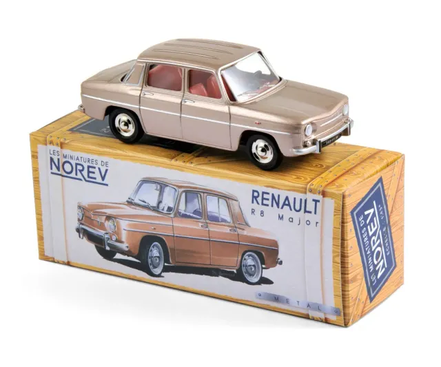Norev Renault R8 Major 1964 miniature 1/43 beige galapagos