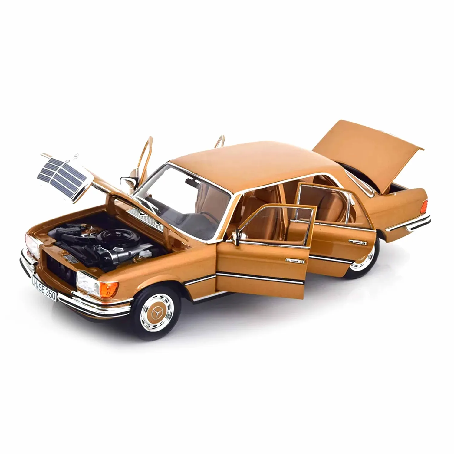 Norev Mercedes-Benz 350 SE miniature 1/18 or métallisé