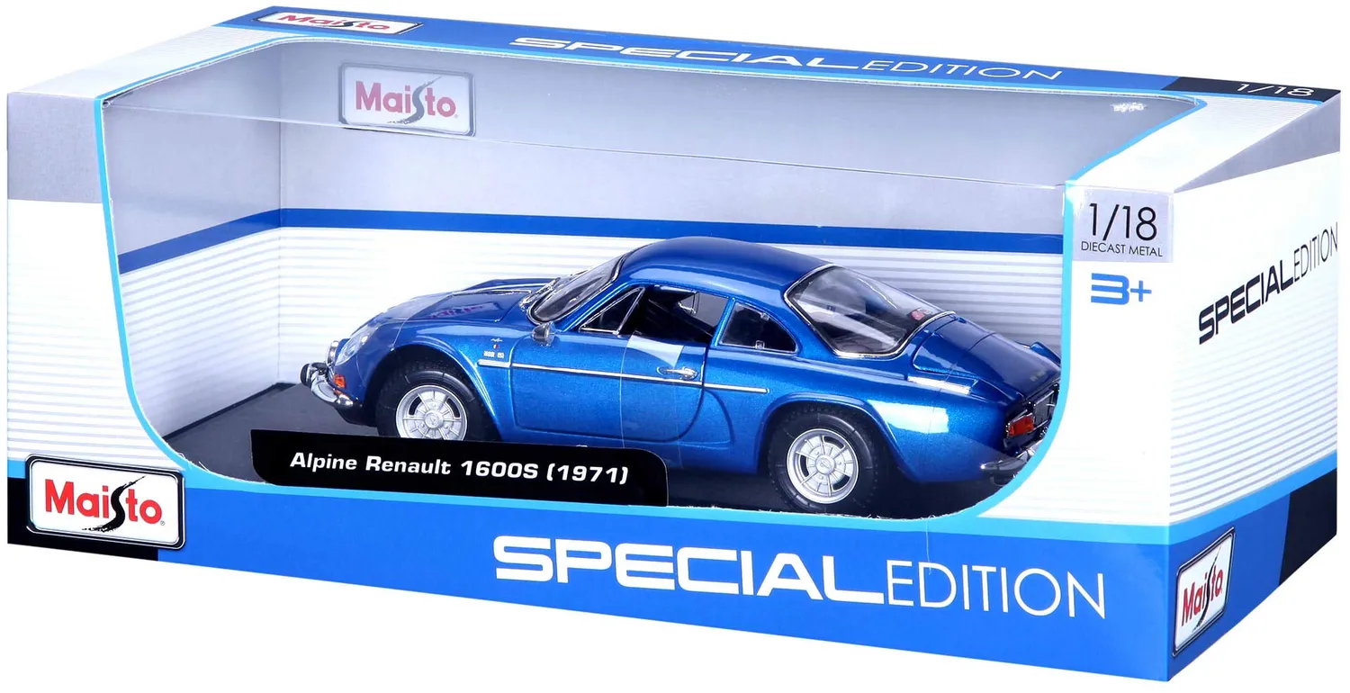 Maisto Alpine Renault 1600 S Stradale 1971 voiture miniature 1/18 bleue