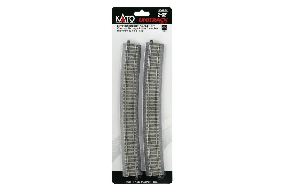MINIS R1546 rail courbe 11,25° traverses béton lot 4