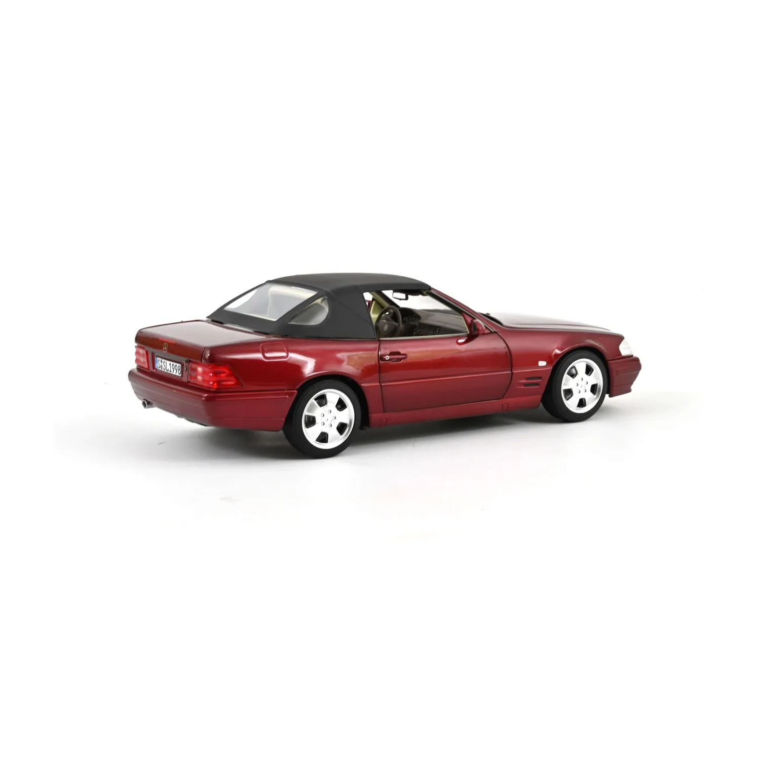 Norev Mercedes-Benz SL 500 1999 miniature 1/18 rouge métallisé