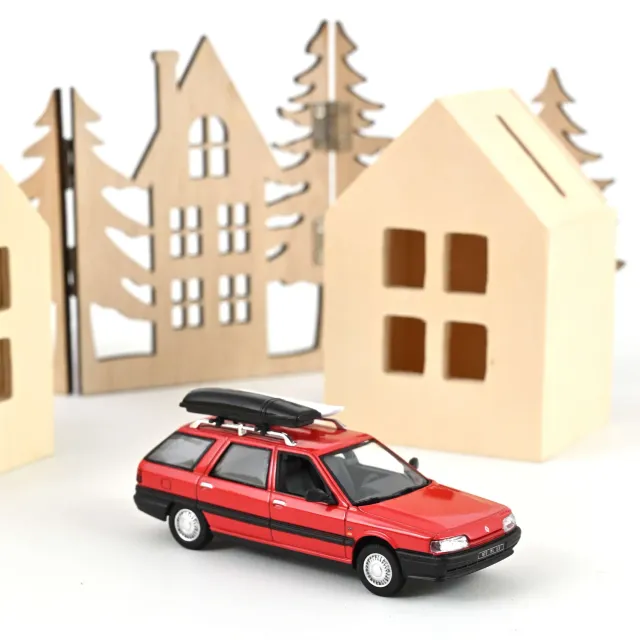 Norev Renault 21 Nevada 1989 miniature 1/43 rouge accessoires