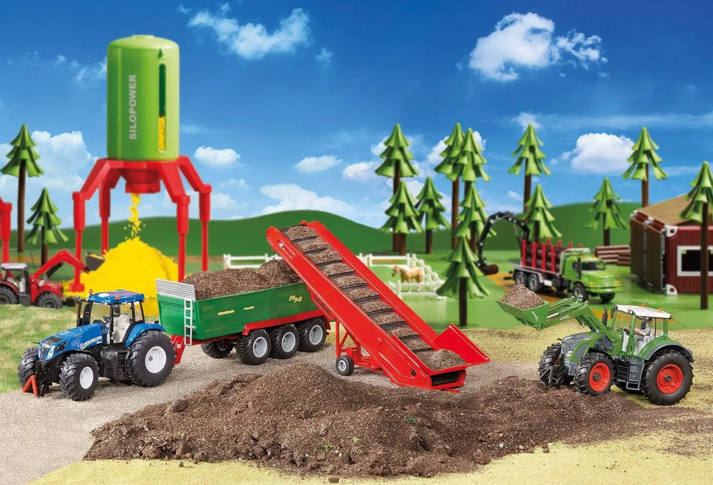 Siku Farmer 2466 convoyeur tapis électrique rouge