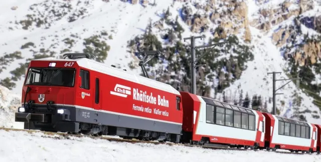 MINIS Glacier Express Ge 4/4 III coffret locomotive +2 voitures Ep.VI