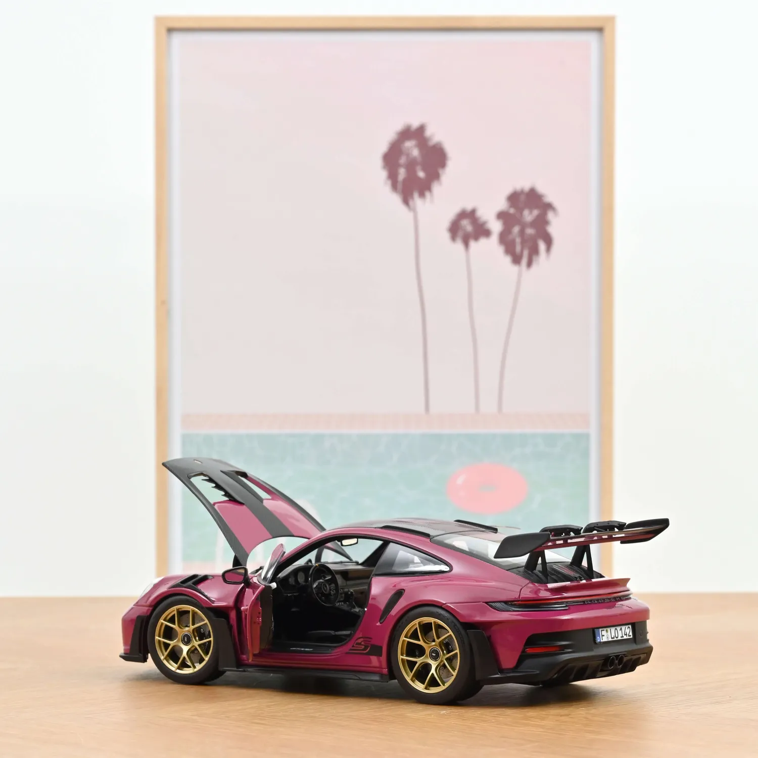 Norev Porsche 911 GT3 RS Weissach 2022 miniature 1/18 ruby