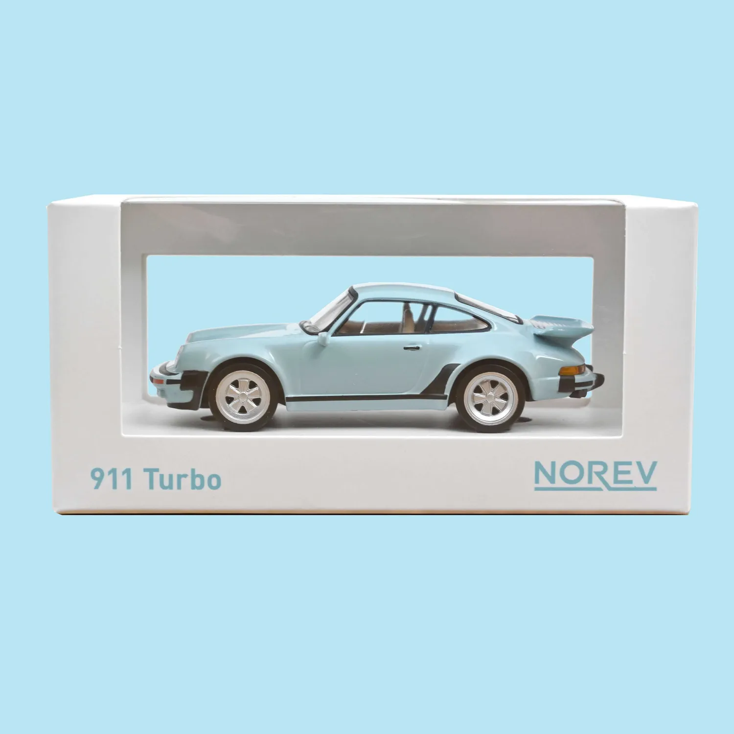 Norev Jet-car Porsche 911 Turbo 1978 miniature 1/43 bleu clair