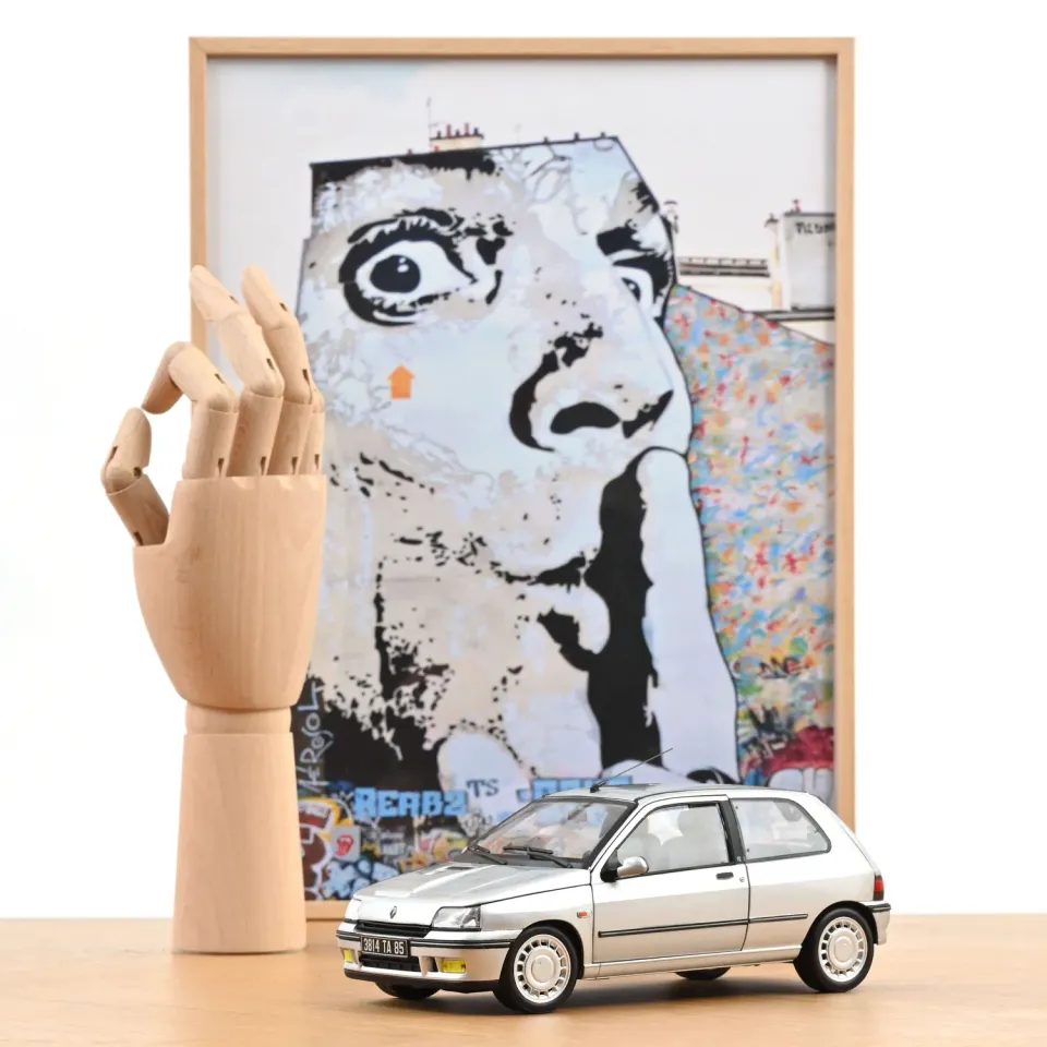 Norev Renault Clio 16S 1992 miniature 1/18 gris