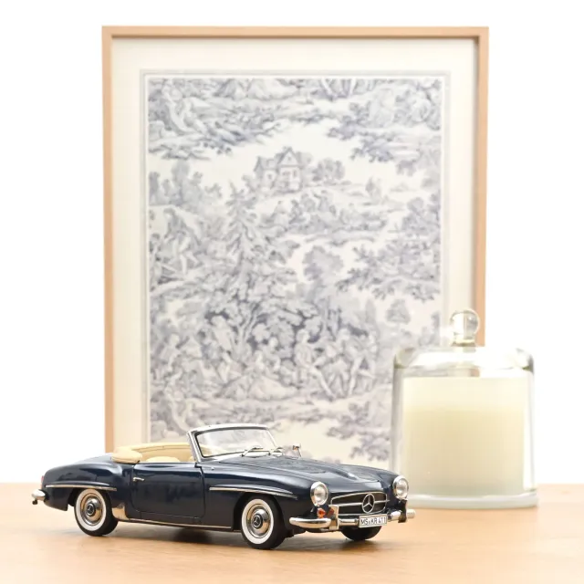 Norev Mercedes 190 SL 1957 miniature bleu moyen 1/18 ouvrants