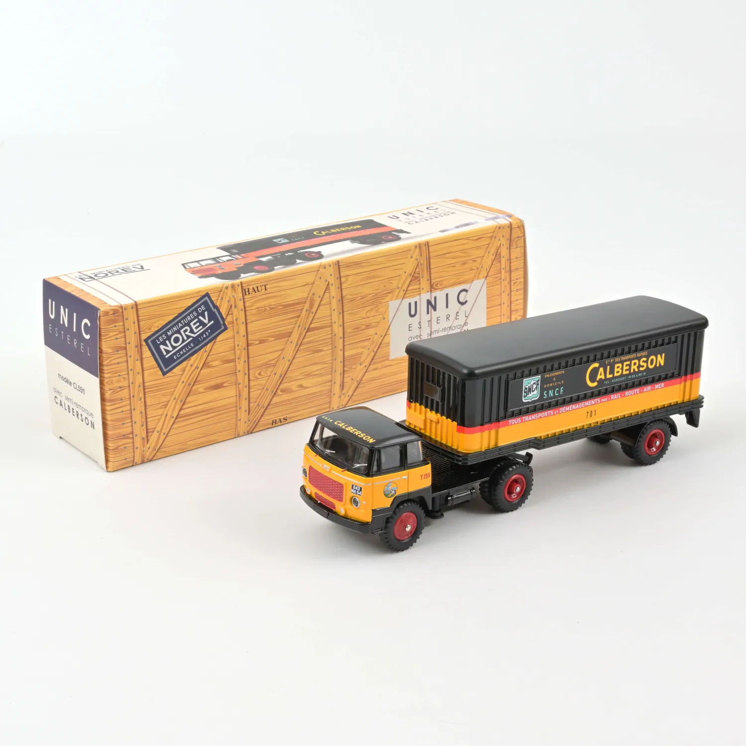 Norev Unic Esterel Calberson miniature 1/43 remorque