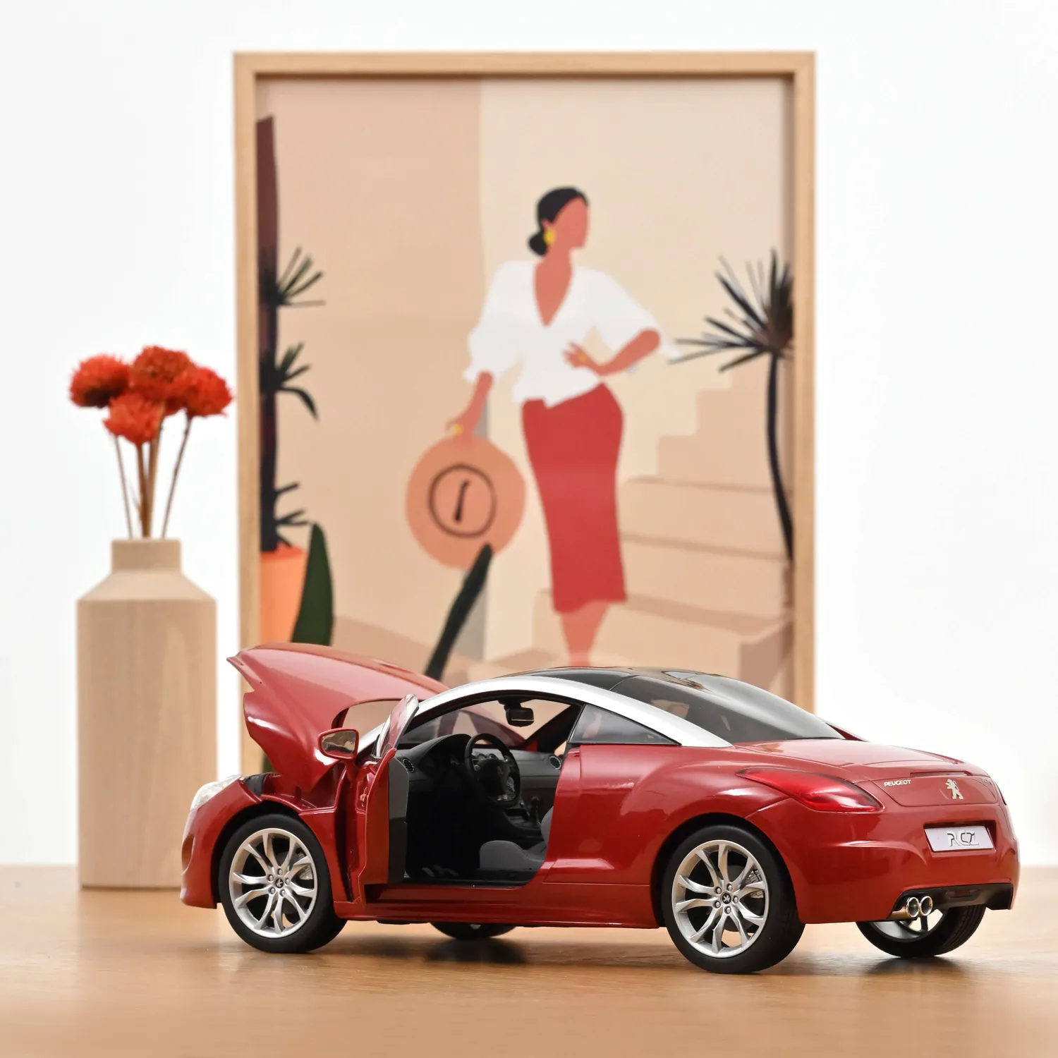 Norev Peugeot RCZ 2010 miniature 1/18 rouge tourmaline 200 pcs