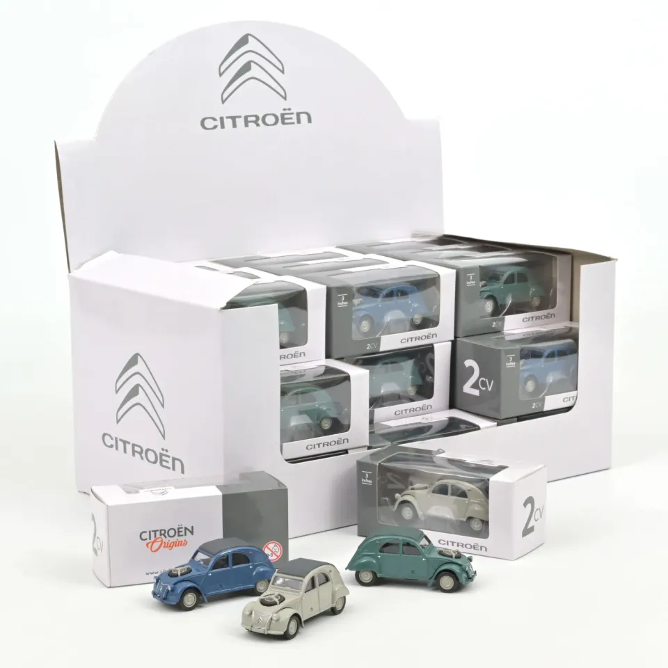 Norev Citroën 2CV 4x4 display 36 voiture miniature 1/54 Gris Vert Bleu