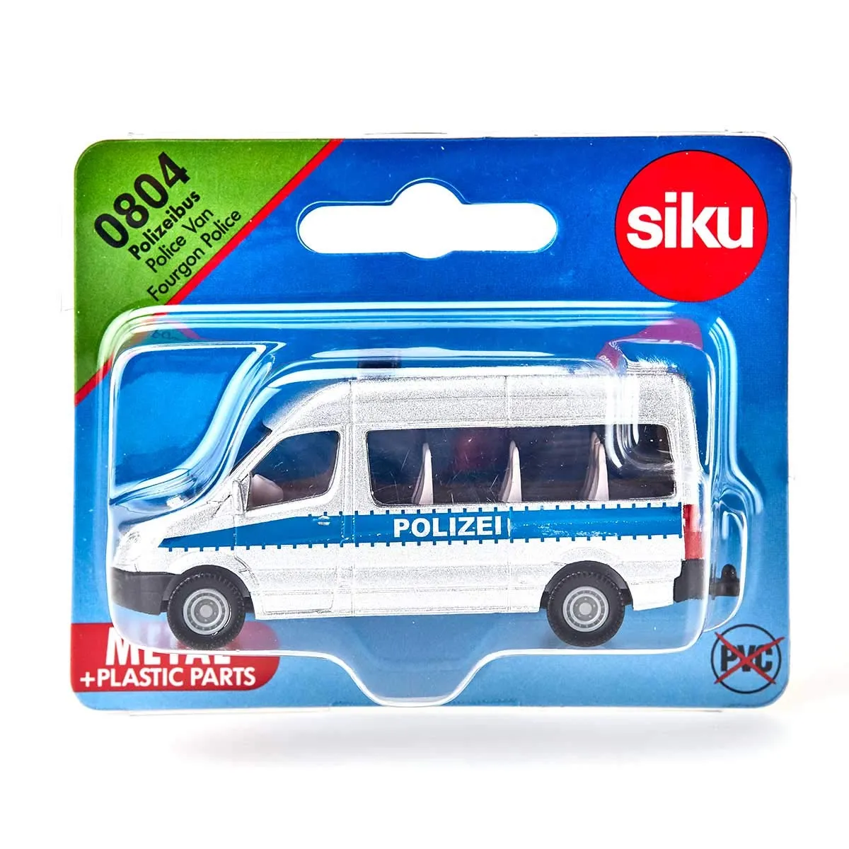 Siku 0804 fourgon police jouet métal 8,2 cm argenté