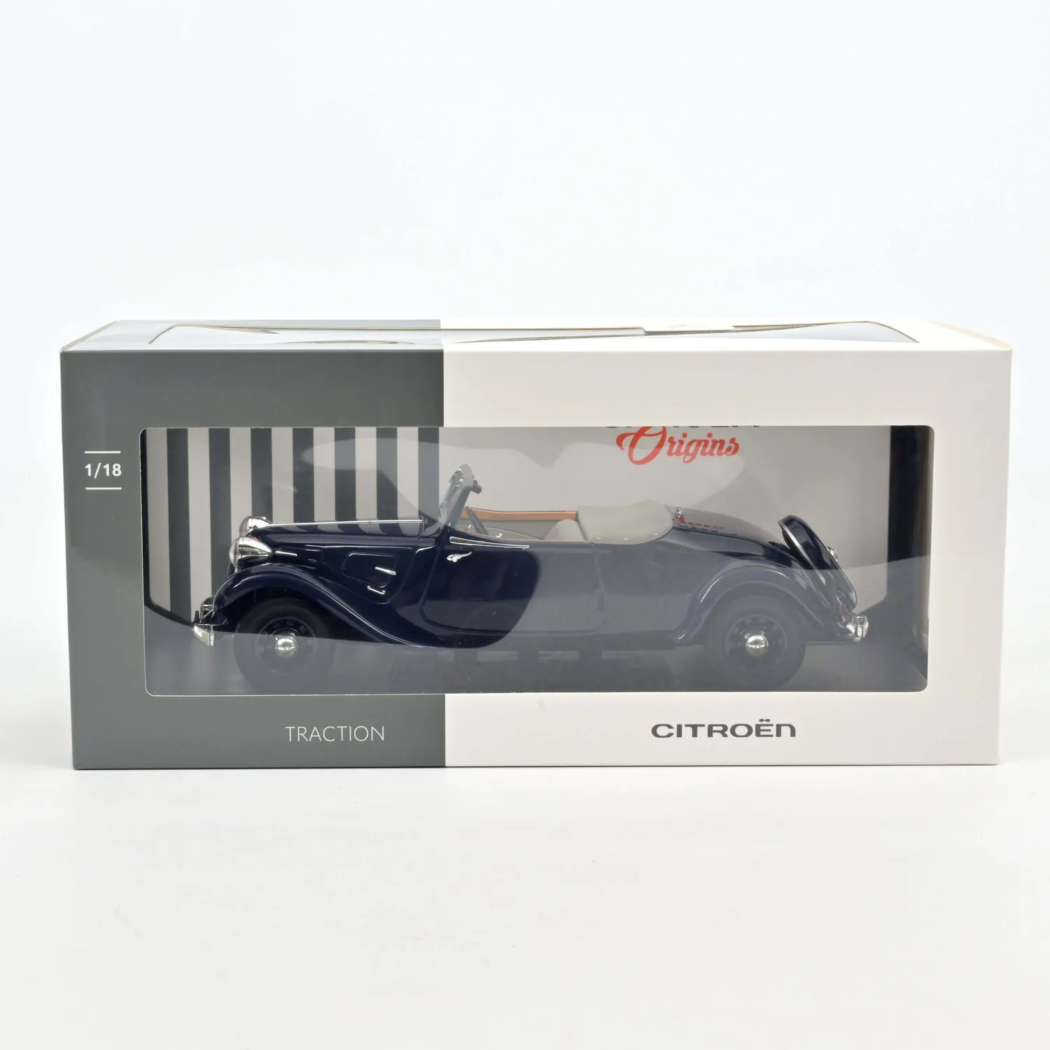 Norev Citroën Traction Cabriolet 1938 voiture miniature 1/18 bleu foncé