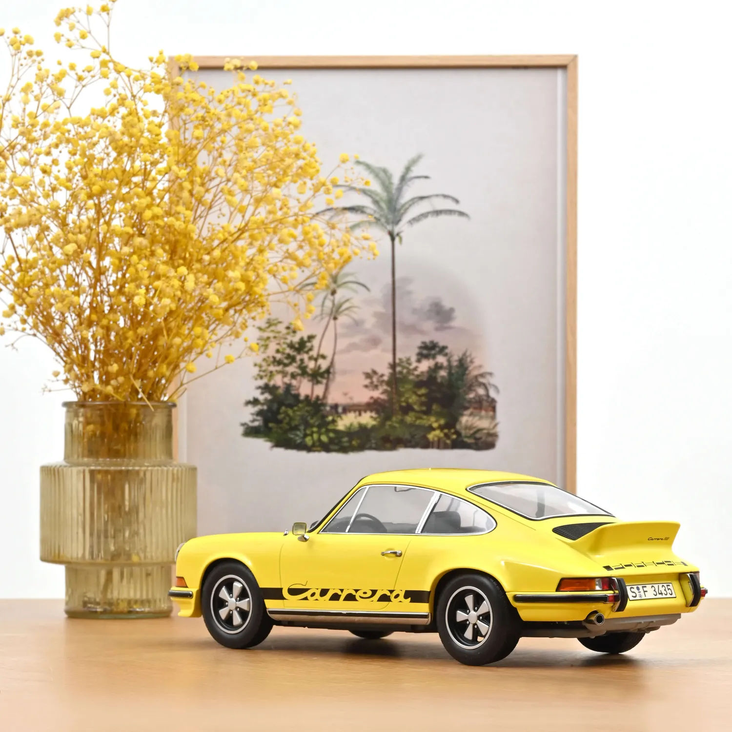 Norev Porsche 911 Carrera RS 2.7 1973 voiture miniature Jaune 1/12