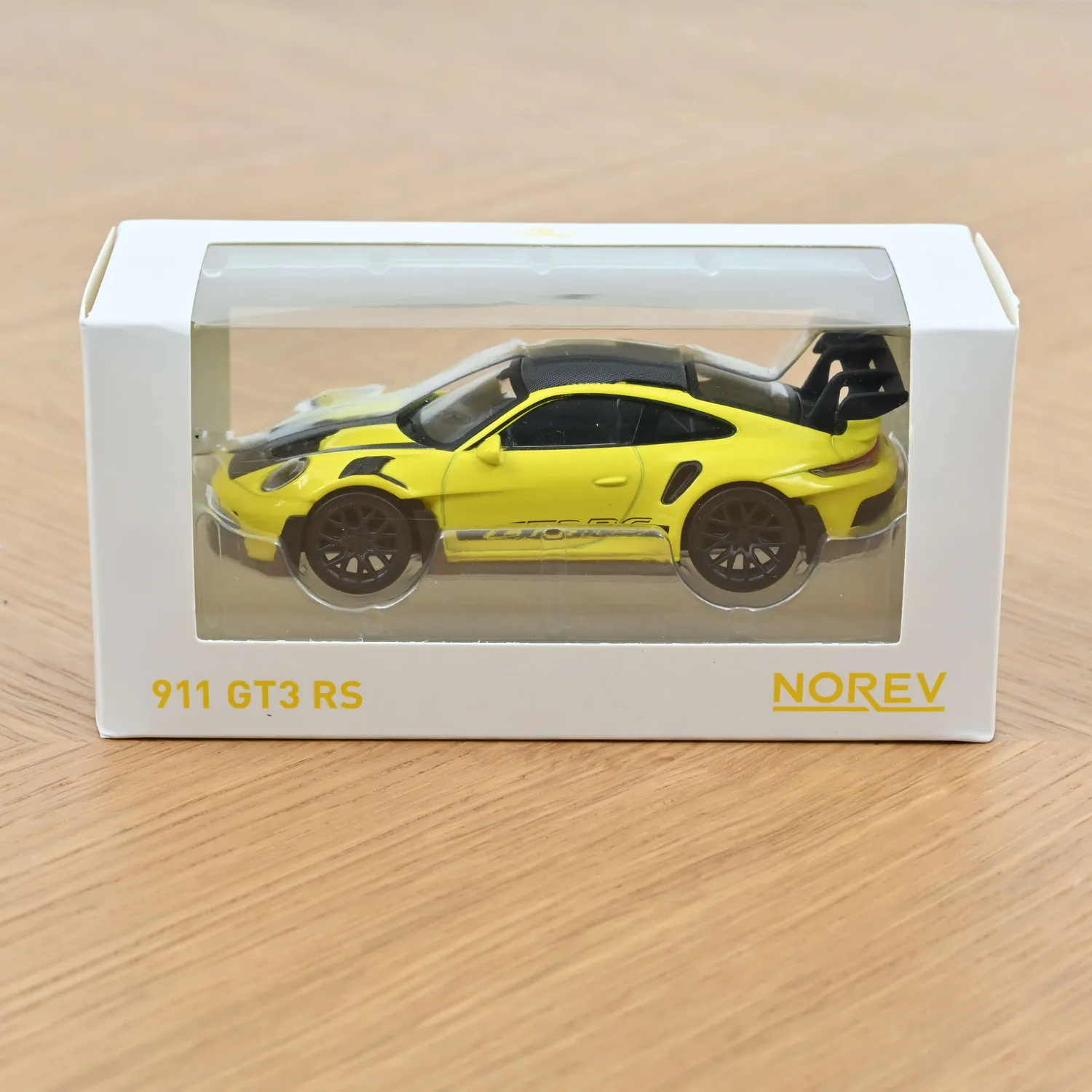 Norev Porsche 911 GT3 RS 2022 Jet-car 1/43 jaune noir