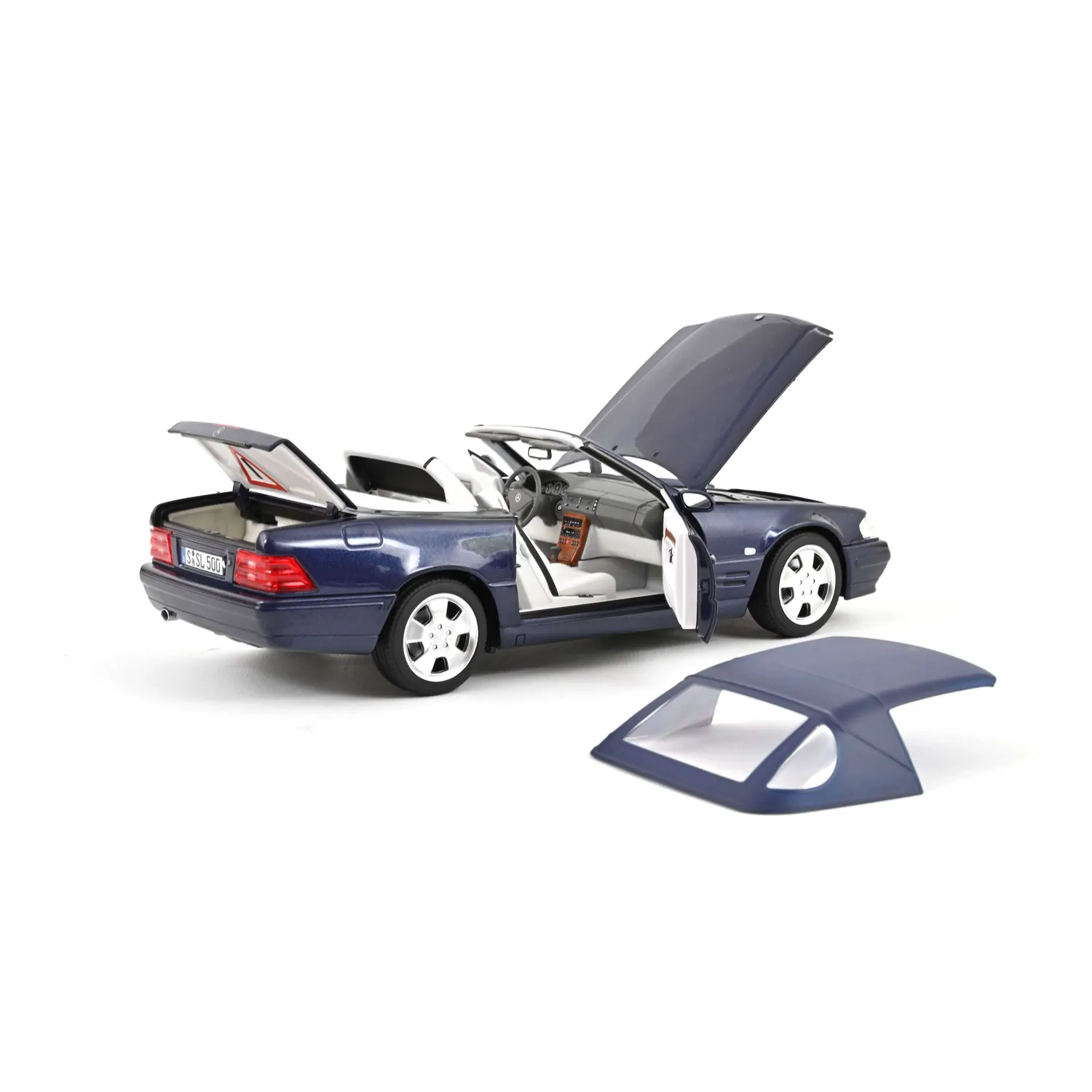 Norev Mercedes-Benz SL 500 1999 miniature 1/18 bleu foncé