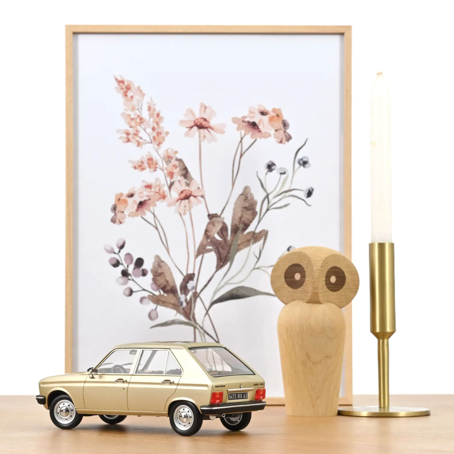 Norev Peugeot 104 GR 1981 voiture miniature 1/18 beige métallisé