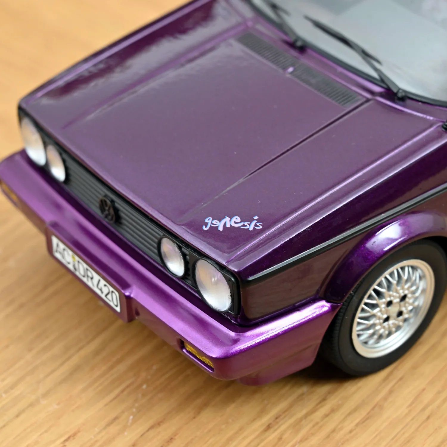 Norev VW Golf Cabriolet 1992 miniature 1/18 violet 500pcs