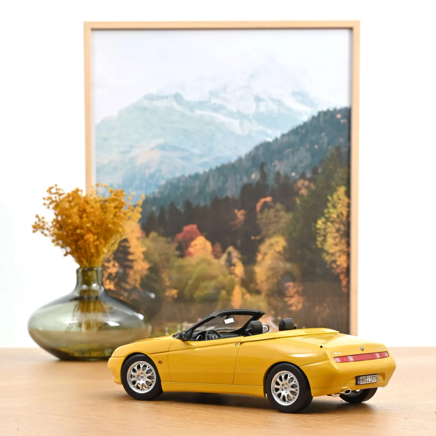 Norev Alfa Romeo Spider 1999 miniature 1/18 jaune