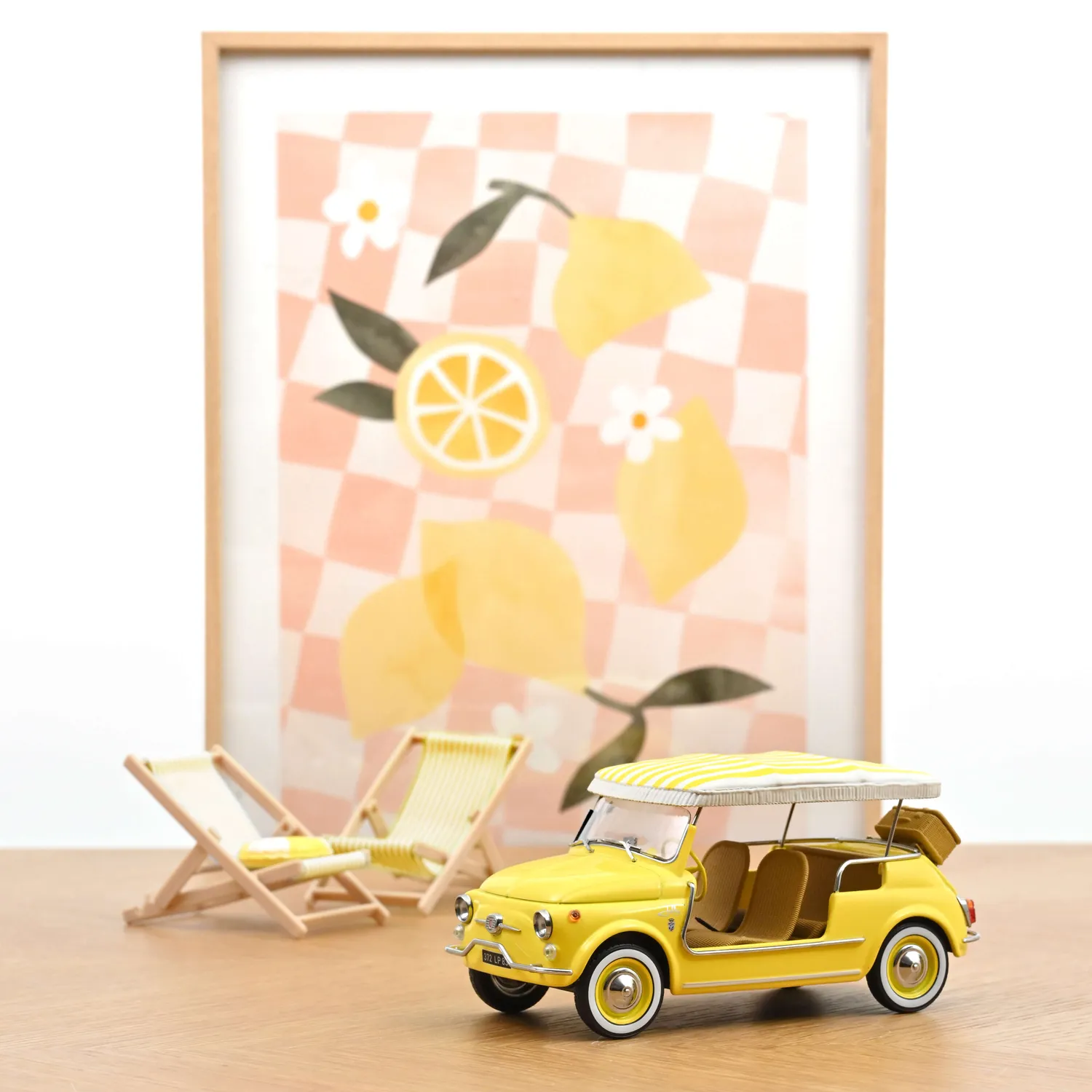 Norev Fiat 500 Jolly 1965 miniature 1/18 jaune